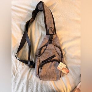 Nupouch Anti-Theft Gray Crossbody Bag